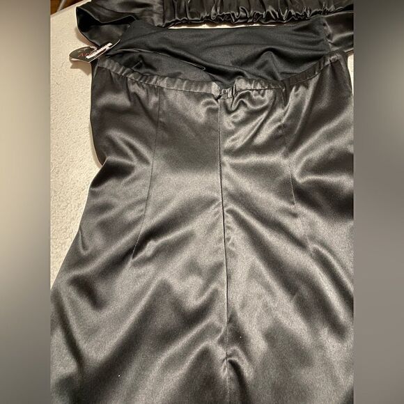 Maria Bonita Black Celebrity Dress Style Strap Shoulder Bodycon Pencil dress L - Picture 14 of 16